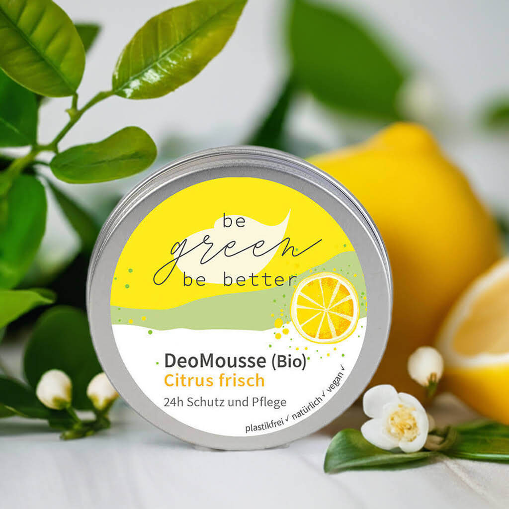 Dose neben Zitronen und lüten