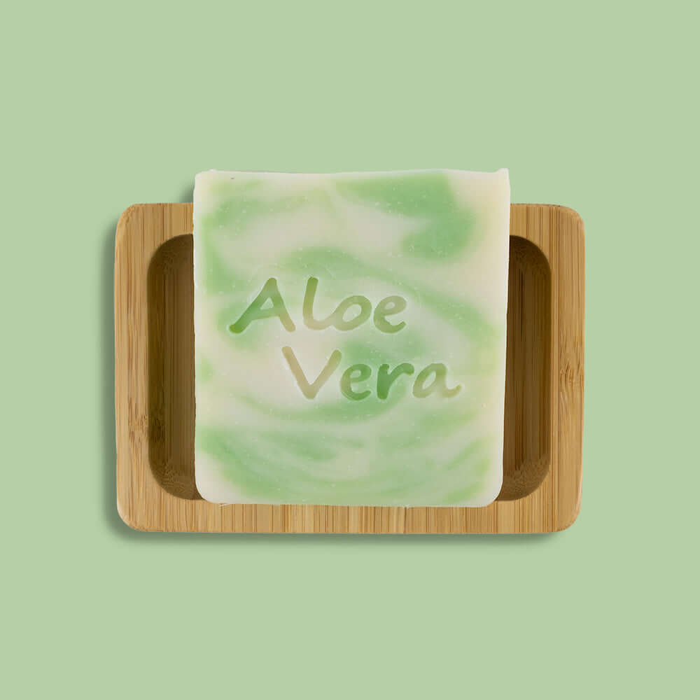 Bio Seife 'Aloe Vera' auf Bambusablage