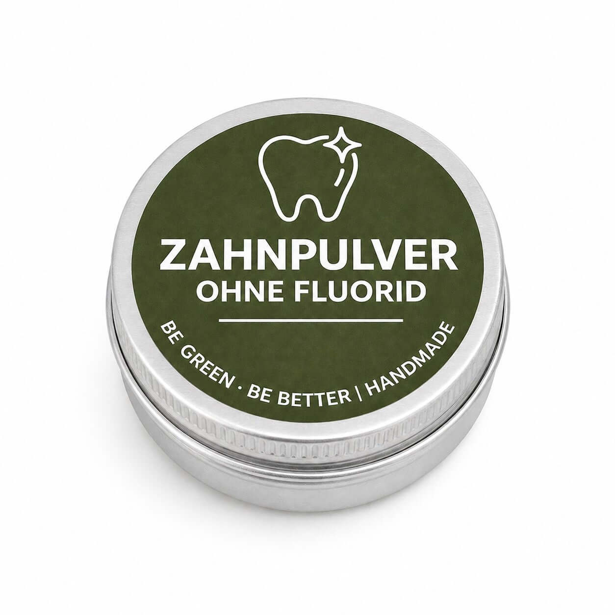 Outdoor Zahnpulver ohne Fluorid für natürliche Zahnpflege beim Camping, Wandern und Reisen