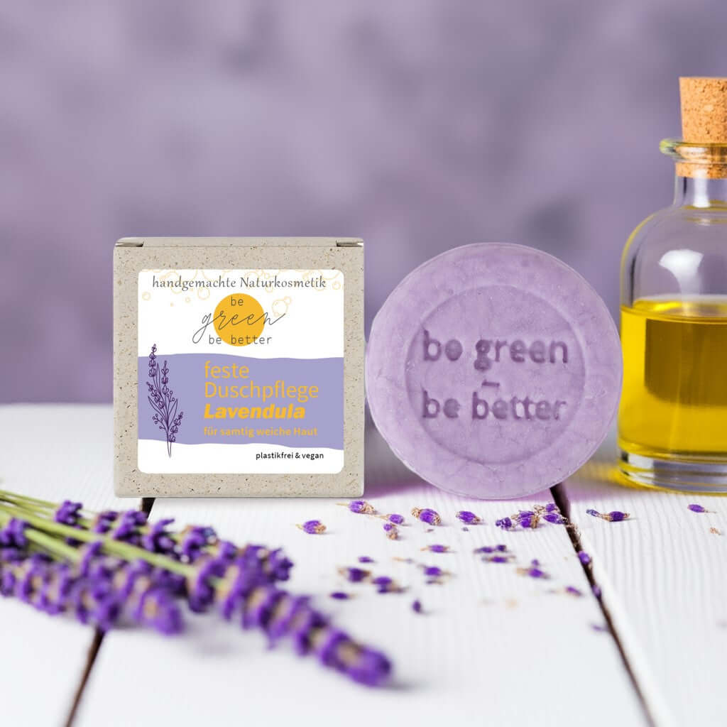 Body Bar Lavendula mit Graspapierverpackung