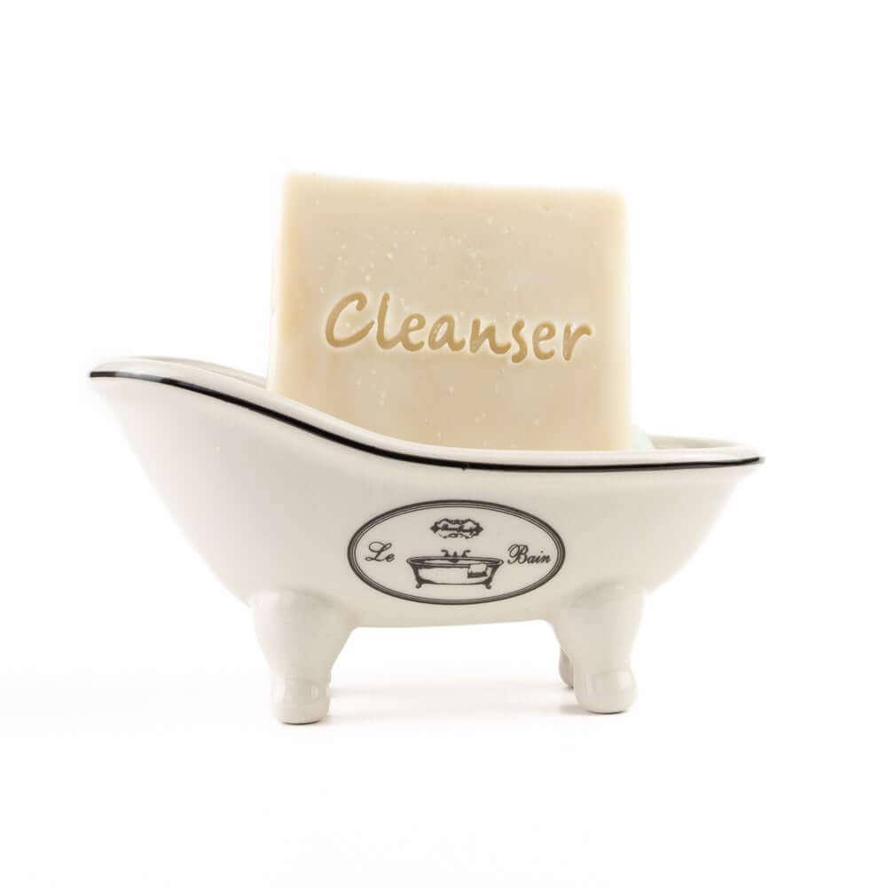 Handgemachte Bio Cleanser-Gesichtsseife in Deko Mini Badewanne
