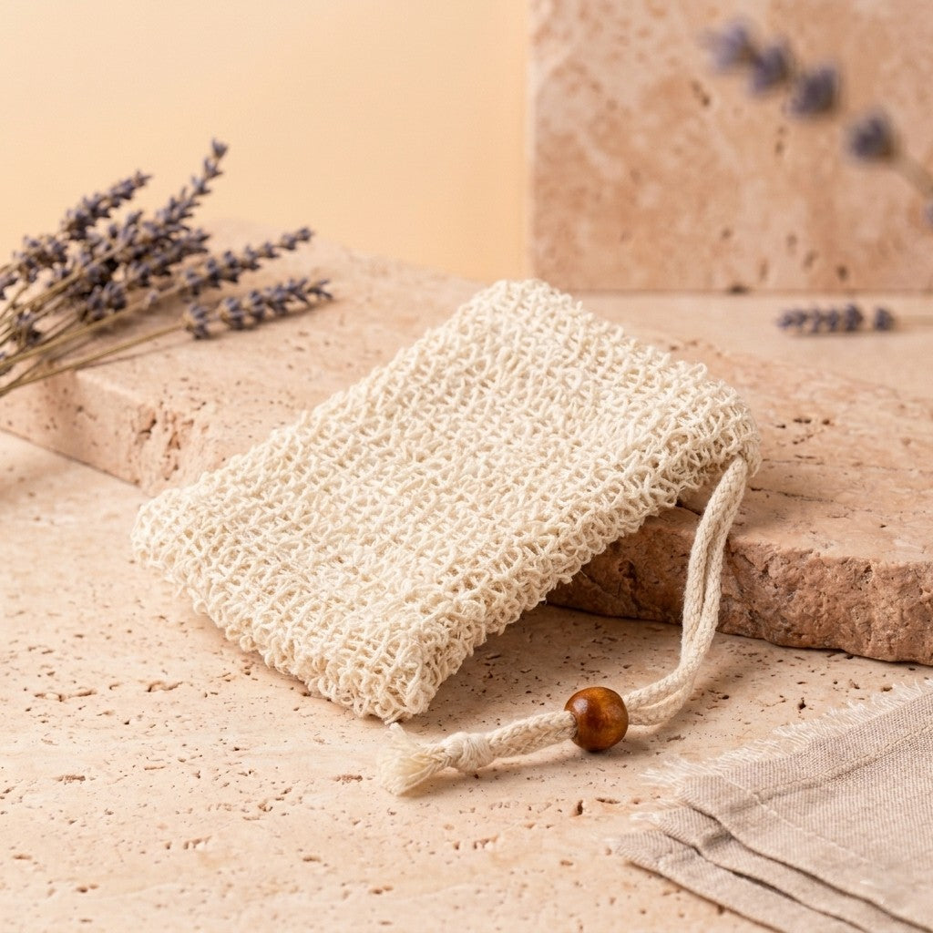 Seifensäckchen aus Sisal mit Deko