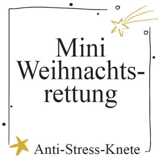 Mini Weihnachtsrettung mit Anti-Stress-Knete für entspannende Feiertage und stressfreies Kneten.